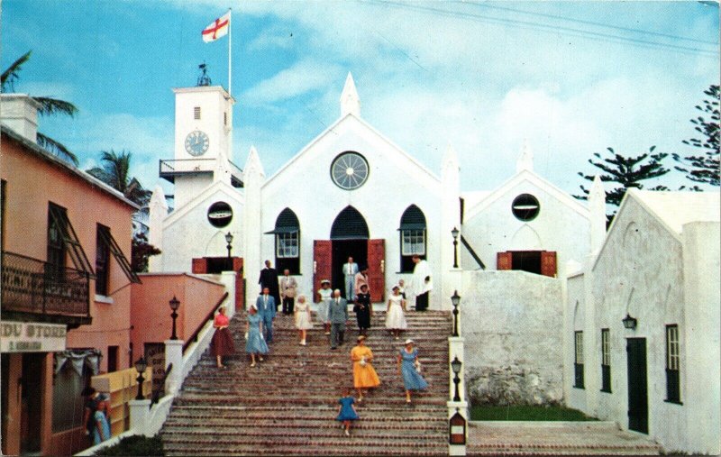 St Peters Church Parish St George Bermuda Postcard UNP VTG Unused Vintage