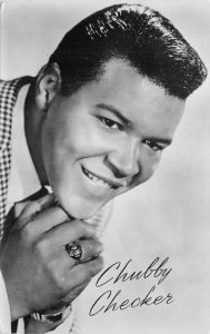 Chubby Checker Rock & Roll 1950s Music Star RPPC Photo Postcard 21-7188