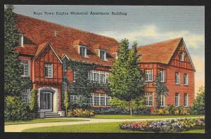 Boys Town Eagles Memorial Apartment Building Omaha Nebraska Unused c1930s