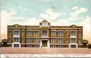 Postcard Kimberly High School in Neenah, Wisconsin