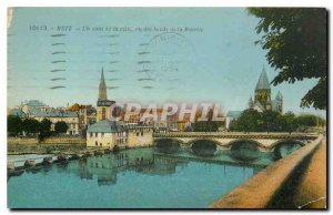 Old Postcard Metz corner of the city saw the Moselle edges