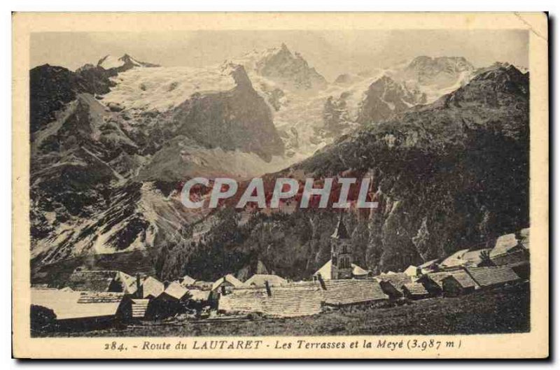 Old Postcard Lautaret Road Terraces and Meye