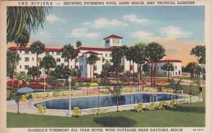 Florida Daytona Beach The Riviera Showing Swimming Pool Sand Beach And Tropic...