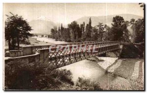 Old Postcard Argeles Pont De Tillos Gave Au Fond Le Viscos