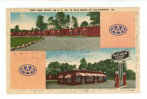 GA - Chattsworth. Fort View Court, Gas Station ca 1940's