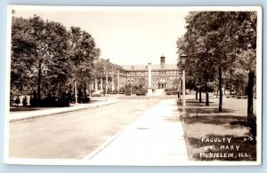 Mundelein Illinois IL Postcard RPPC Photo Faculty St. Mary Building c1940's