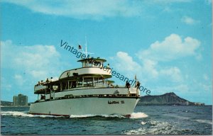 Motor Vessel Adventure III Pearl Harbor Tour Boat Oahu Hawaii Postcard PC299