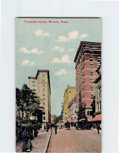 Postcard Tremont Street, Boston, Massachusetts