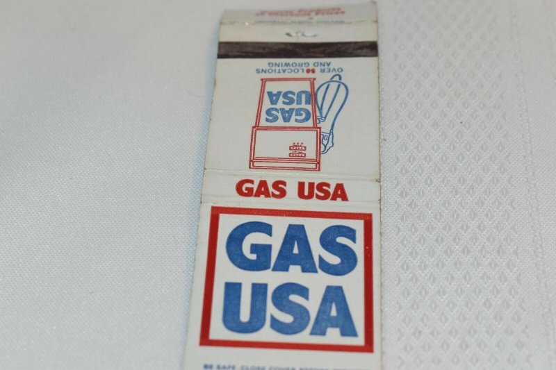 Gas USA Advertising 20 Strike Matchbook Cover