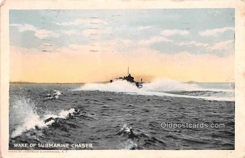 Wake of Submarine Chaser Military Battleship 1934 