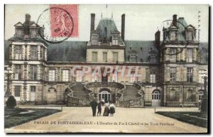 Old Postcard Palais De Fontainebleau L & # 39Escalier the Fer a Cheval and th...