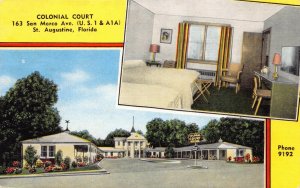 Postcard Colonial Court Hotel Motel in St. Augustine, Florida