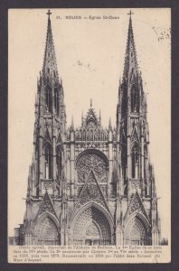 FRANCE, Postcard RPPC, Rouen, The Church of Saint-Ouen