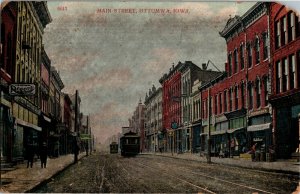 View of Main Street, Ottumwa IA Vintage Postcard C25