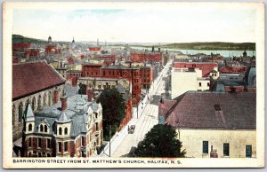 Barrington St. From St. Matthew's Church Halifax New Brunswick Canada Postcard