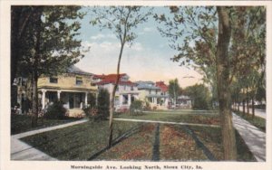 Iowa Sioux City Morningside Avenue Residential District Looking North Showing...