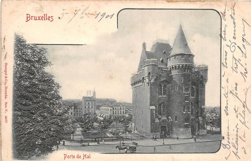 B93039 bruxelles porte de hal  embossed belgium