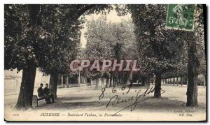 Old Postcard Boulevard Vauban Auxerre Les Promenades