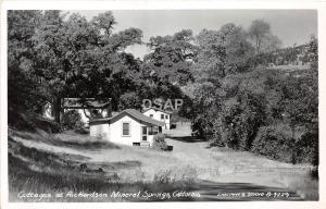 A3 CALIFORNIA Ca Postcard Photo RPPC c40s RICHARDSON MINERAL SPRINGS Cottages