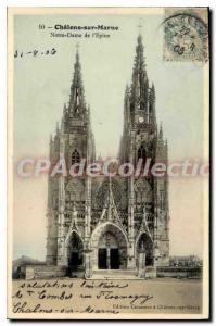 Old Postcard Chalons Sur Marne Notre Dame De I'Epine