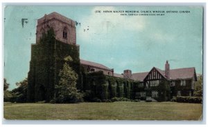 Windsor Ontario Canada Postcard Hiram Walker Memorial Church 1930 Posted