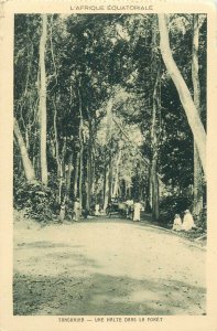 Equatorial Central Africa Tanganyika a stop in the forest postcard 