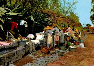 Spain Gran Canaria Las Lavanderas Women Washing