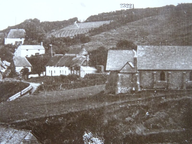 Cornwall COVERACK Village & Harbour showing MILL WHEEL c1910 RP Postcard