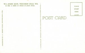 Postcard Stand Rock Like A Table Or Stand Of Stone Wisconsin Dells Wisconsin WI 