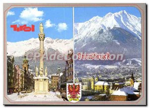 Postcard Modern Alpenstadt Innsbruck Maria Theresien Strabe Mit Annasaule