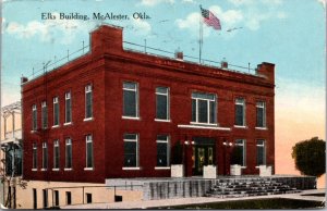 Postcard Elks Building in McAlester, Oklahoma