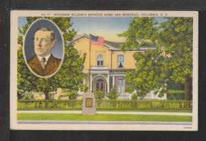 Woodrow Wilson's Boyhood Home,Columbia,SC Postcard 