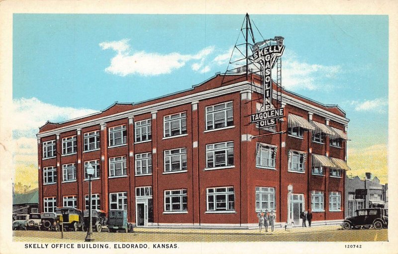 J85/ Eldorado Kansas Postcard c1910 Skelly Office Building  182