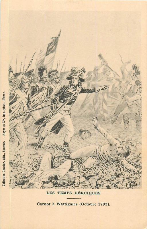 France historical battles scene Carnot at Wattignies french army infantry