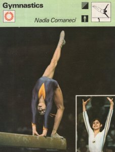 Gymnastics Nadia Comaneci  Romanian 1972 Olympic Games Card