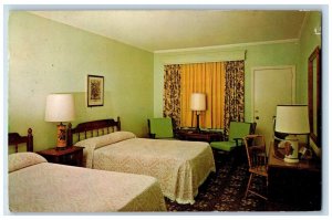 1970 Quality Courts Motel Bed Room View Perry Georgia GA Antique Postcard 