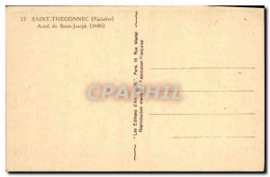 Postcard Old Saint Thegonnec Finistere Altar of St. Joseph