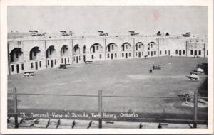 General View of Parade Fort Henry Ontario ON Vintage Postcard E16
