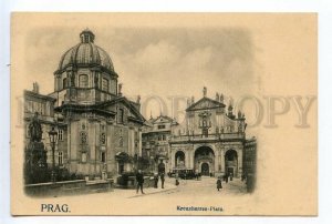 520454 Czech Republic Prague Kreuzherren Platz Horse tram Vintage early