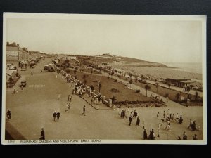 Wales BARRY ISLAND Promenade Gardens & Nell's Point c1910 Postcard Harvey Barton