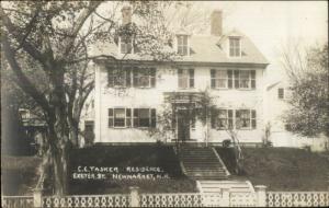 Newmarket NH CE Tasker Residence Exeter St. c1910 Real Photo Postcard