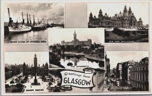 Scotland Greetings From Glasgow Vintage RPPC C075