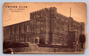 J97/ Cincinnati Ohio Postcard c1910 Friars Club Building455