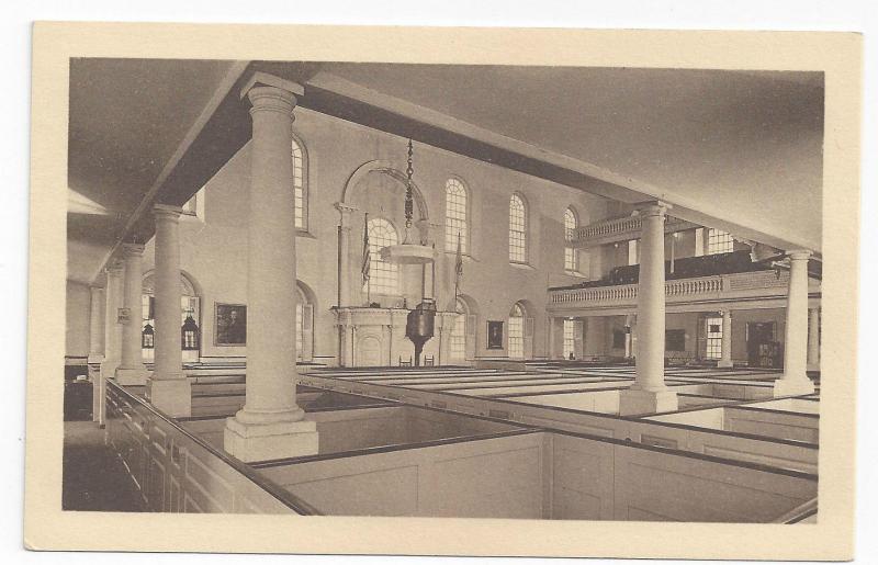 Boston Old South Meeting House Interiors Meriden Gravure Collotype 4 postcards