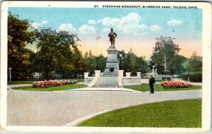 Postcard MONUMENT SCENE Toledo Ohio OH AL1221