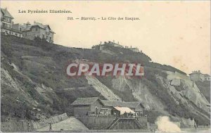 Old Postcard Biarritz La Cote des Basques