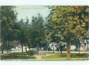 Divided-back PARK SCENE Rockford Illinois IL AF7591