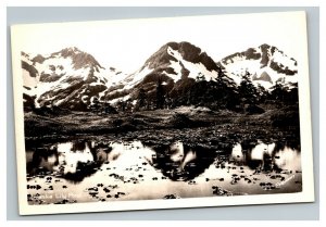 Vintage 1930's RPPC Postcard Panoramic View Lily Pond Hills in Alaska Beautiful