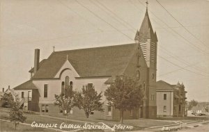 Sanford ME Catholic Church Real Photo Postcard