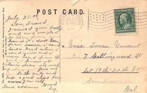 U. S. S.  Battleship Nebraska, On Puget Sound, mailed july 27,'09  Old Postcard